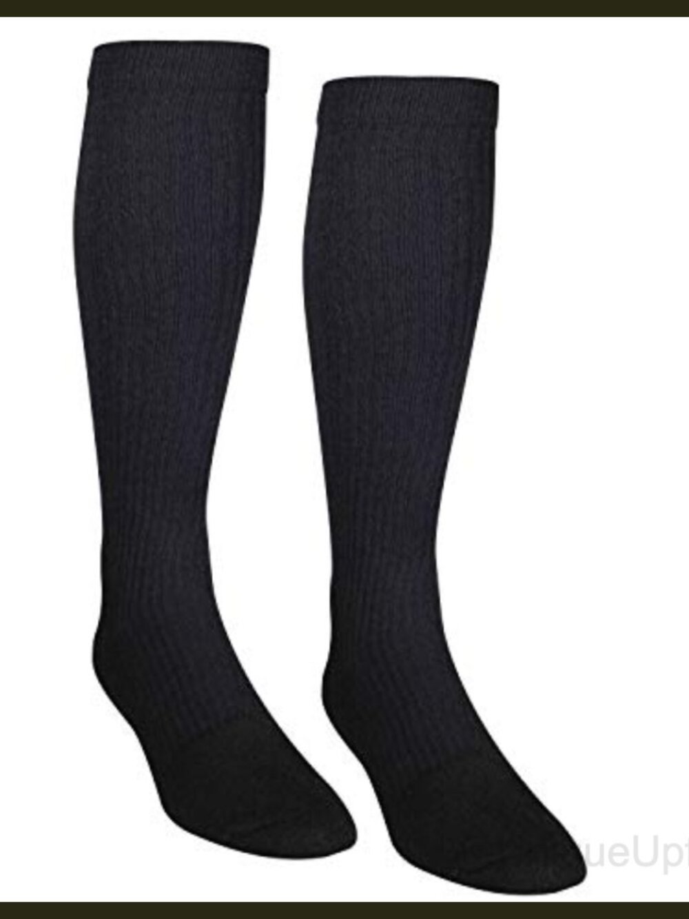 NuVein Men's Compression Socks 15-20mmHg Knee High Closed Toe Cushion Black
